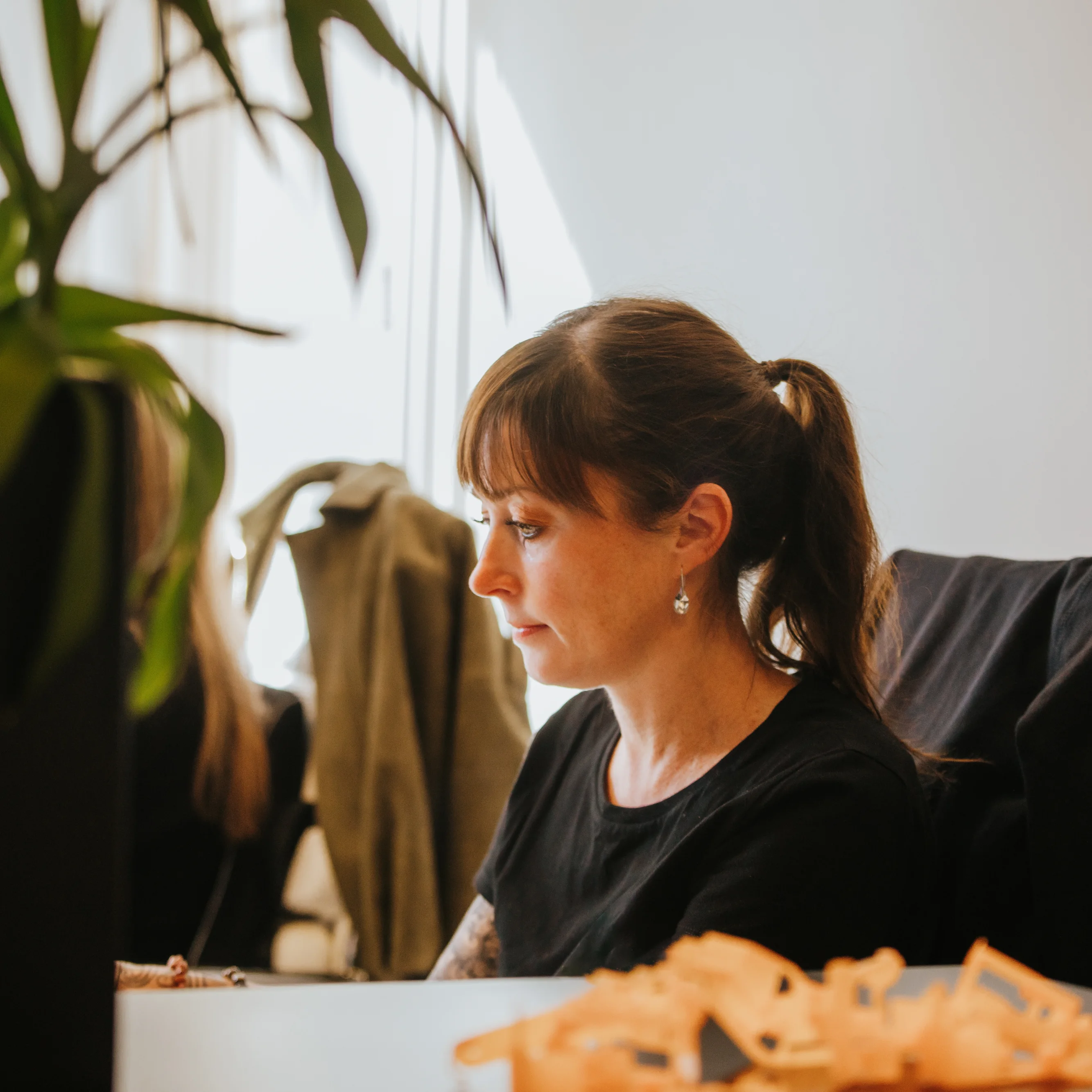 Employee working at their desk