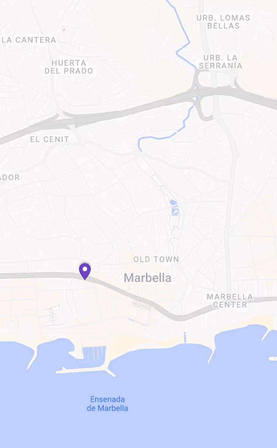 Map of the office location in Marbella center